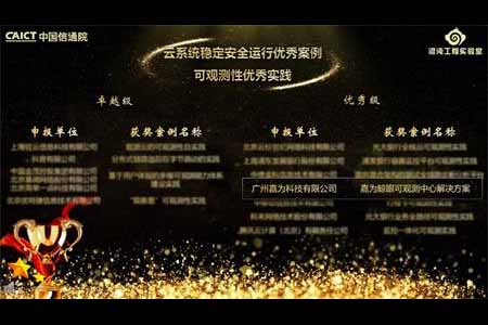 ag人生就是博鲸眼可观测中心解决方案获评信通院可观测性优秀案例优秀级